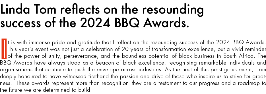 Linda Tom reflects on the resounding success of the 2024 BBQ Awards. It is with immense pride and gratitude that I re...